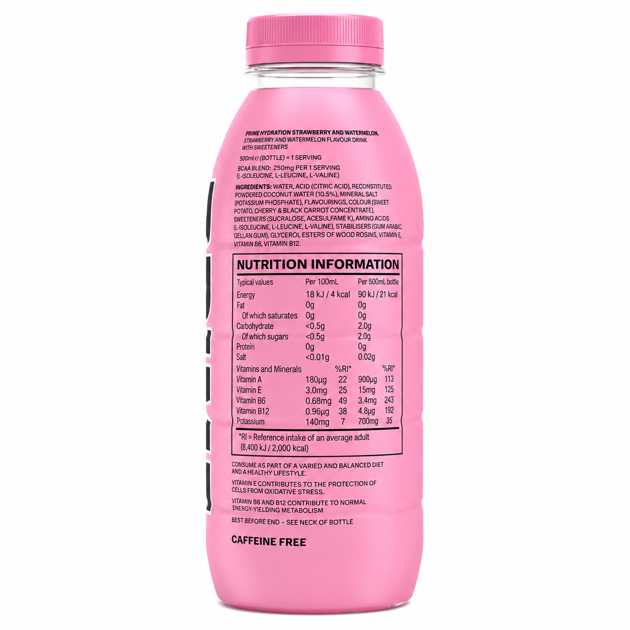 Prime Hydration Strawberry Watermelon Drink 500ml Imported From USA - Nosh Products