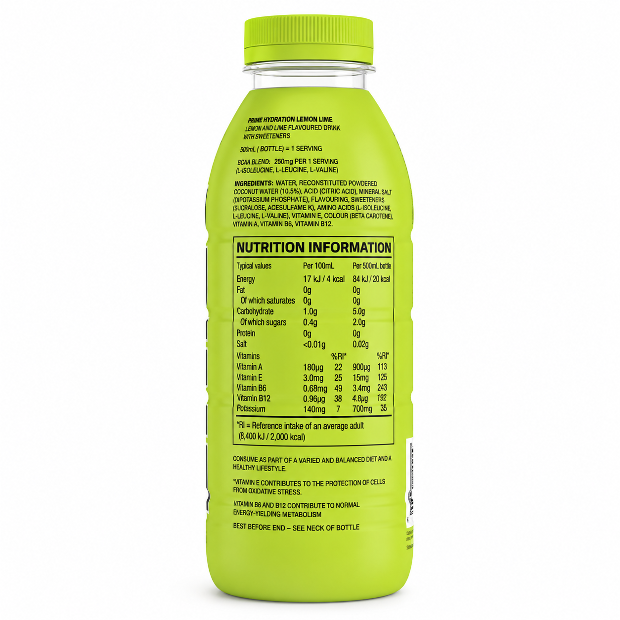 Prime Hydration Lemon Lime Drink 500ml Imported From USA - Nosh Products