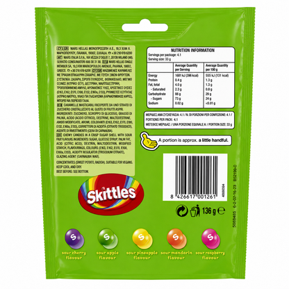 Skittles Crazy Sours Candy 136gm Imported From UK - Nosh Products
