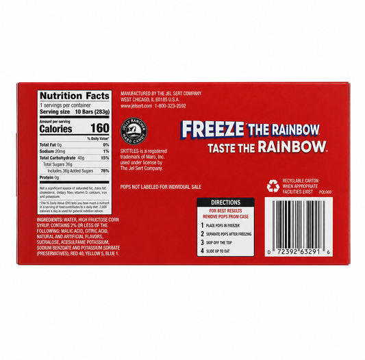 Skittles Freezer Pops (10 Pieces) Imported From USA - Nosh Products