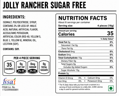 Jolly Rancher Sugar Free 104gm  Imported From USA - Nosh Products