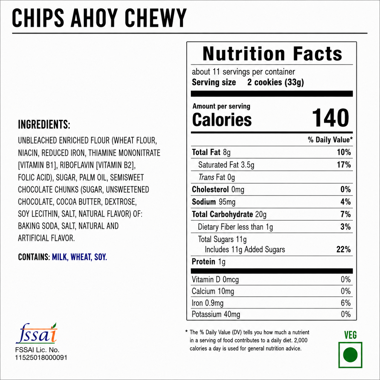 Chips Ahoy Chewy Chocolate Chip Cookies 368gm Imported From USA - Nosh Products