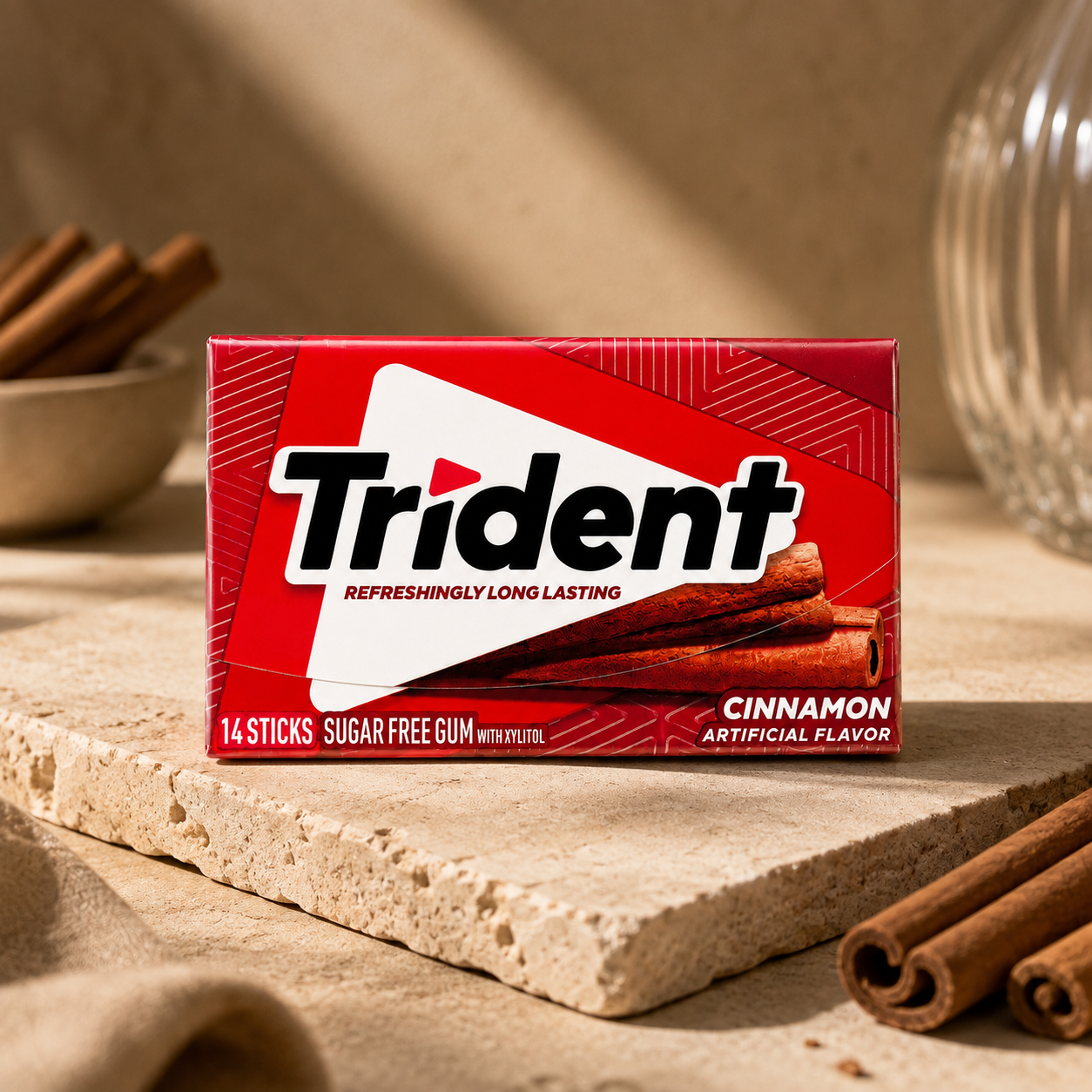 Trident Cinnamon Chewing Gum Imported From USA - Nosh Products