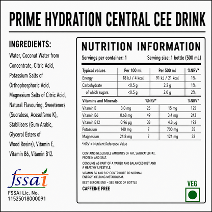 Prime Hydration Central Cee Drink 500ml Imported From USA