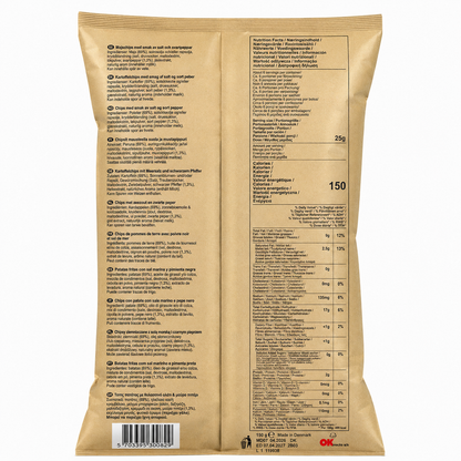 Kettle Cooked Chips Sea Salt And Black Pepper 150gm Imported From Denmark