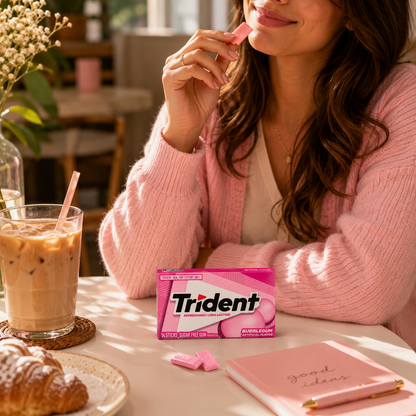 Trident Bubblegum Chewing Gum Imported From USA