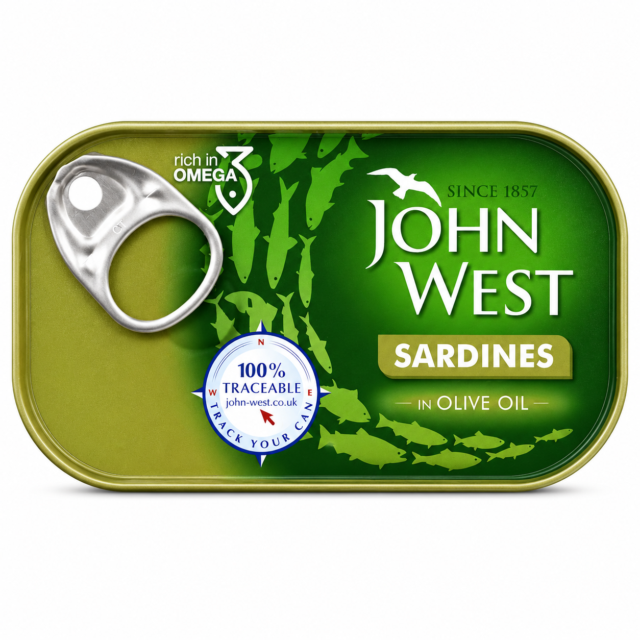 John West Sardine In Olive Oil 120gm Imported From UK - Nosh Products
