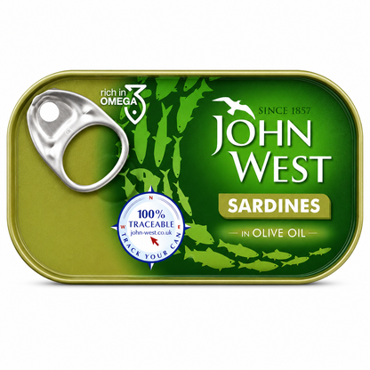 John West Sardine In Olive Oil 120gm Imported From UK - Nosh Products