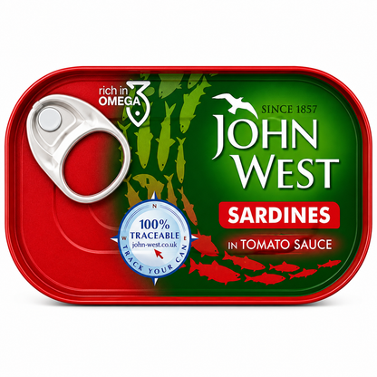 John West Sardine In Tomato 120gm Imported From UK - Nosh Products