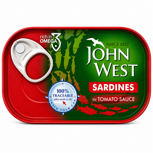 John West Sardine In Tomato 120gm Imported From UK - Nosh Products