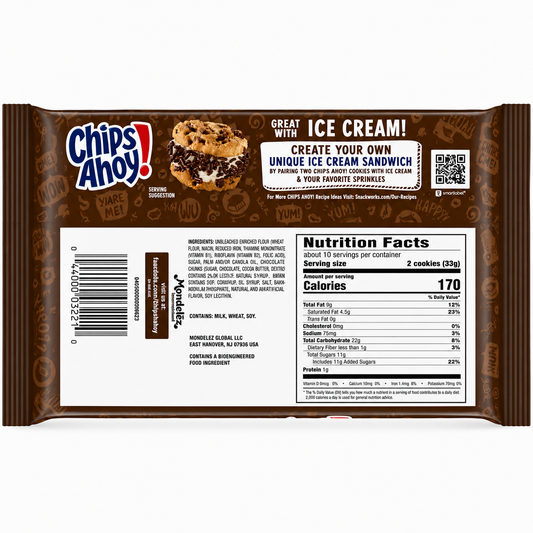 Chips Ahoy Chunky White Fudge Cookies 333gm Imported From USA - Nosh Products