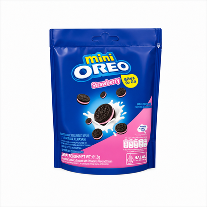 Oreo Mini Cookies Strawberry Cup 58gm Imported From Asia - Nosh Products