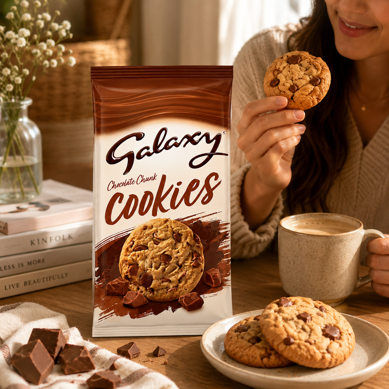 Galaxy Chocolate Chunk Cookies 180gm Imported From UK - Nosh Products