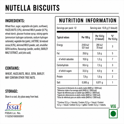 Nutella Biscuit Tube 166gm Imported From Italy