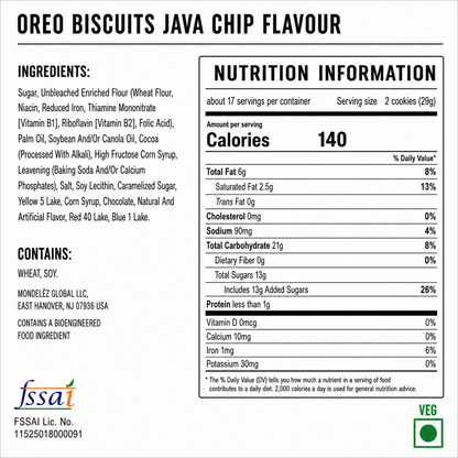 Oreo Biscuits Java Chip Flavour 482gm Imported From USA - Nosh Products