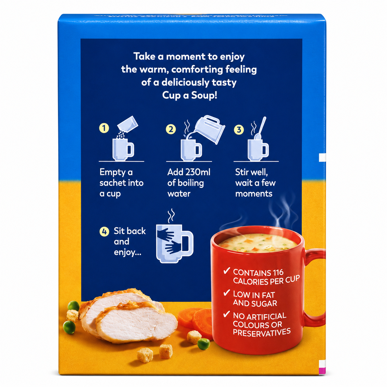 Batchelor's Cup-A-Soup Chicken And Vegetables With Croutons (4 Cups) Imported From UK - Nosh Products