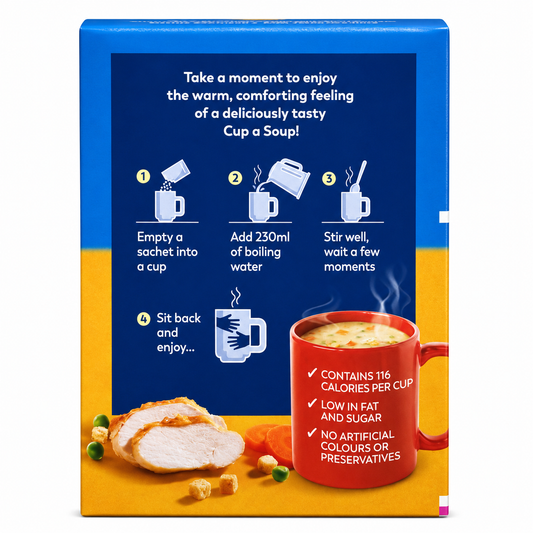 Batchelor's Cup-A-Soup Chicken And Vegetables With Croutons (4 Cups) Imported From UK - Nosh Products