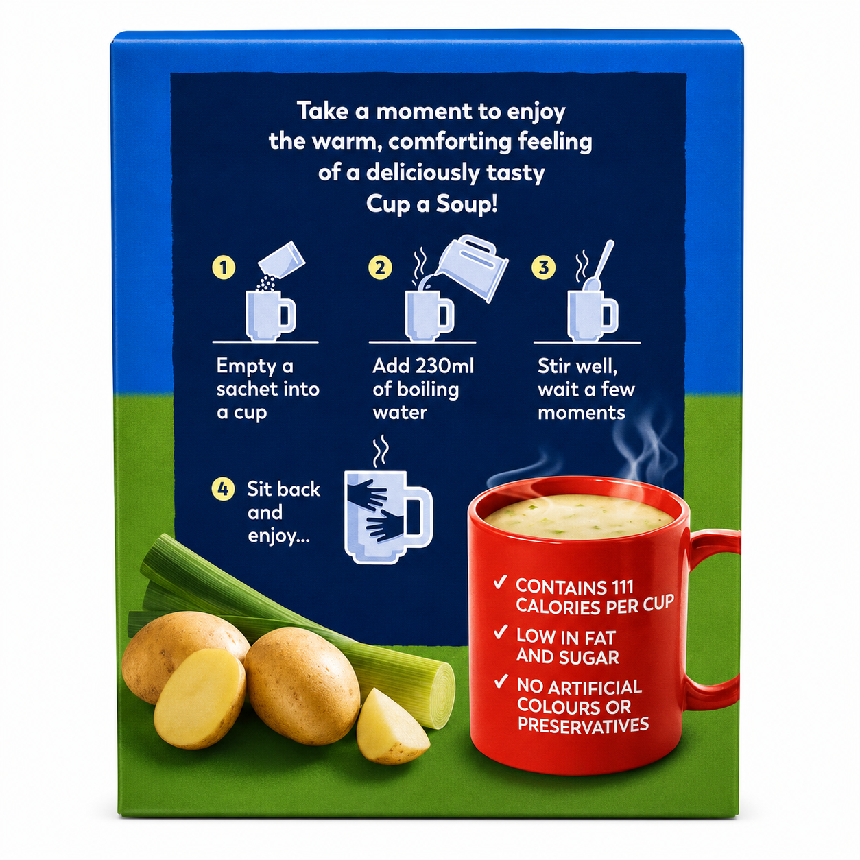 Batchelor's Cup-A-Soup Potato And Leek (4 Cups) Imported From USA
