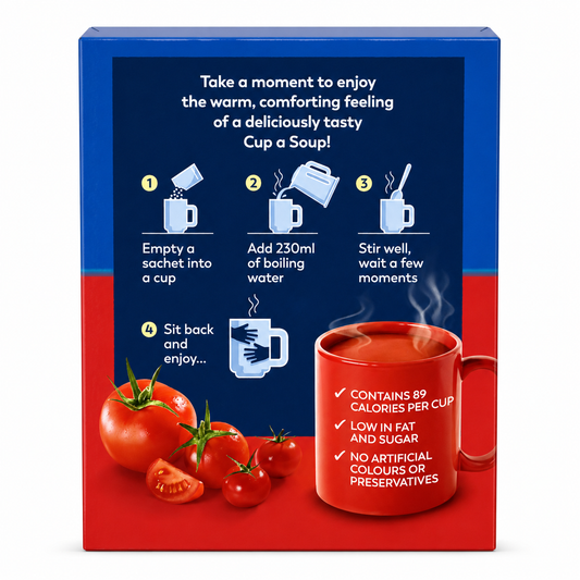 Batchelor's Cup-A-Soup Tomato (4 Cups) Imported From UK - Nosh Products
