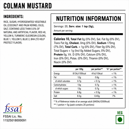 Colman Mustard 100gm Imported From UK - Nosh Products