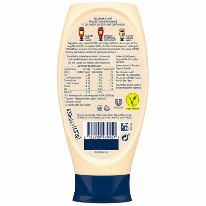 Hellmann's Light Mayonnaise 430ml Imported From UK - Nosh Products