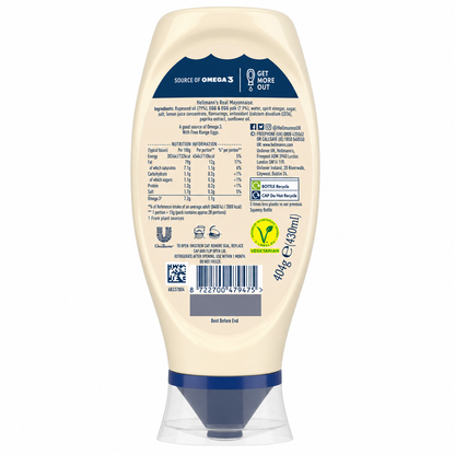 Hellmann's Real Mayonnaise 430ml Imported From UK - Nosh Products