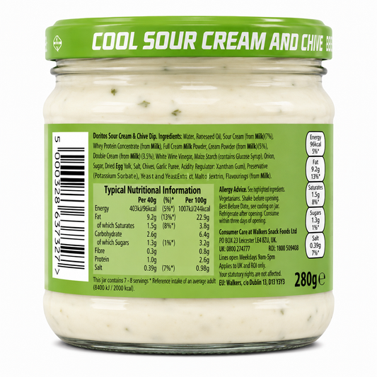 Doritos Sour Cream And Chives Dip 280gm Imported From USA - Nosh Products