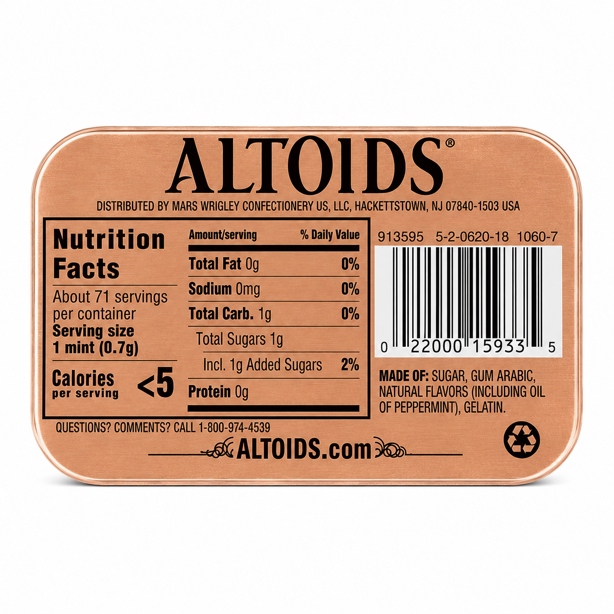 Altoid Peppermint 50gm Imported From UK - Nosh Products