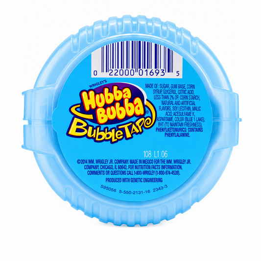 Hubba Bubba Tape Sour Blue Raspberry Chewing Gum 56gm Imported From USA/UK - Nosh Products
