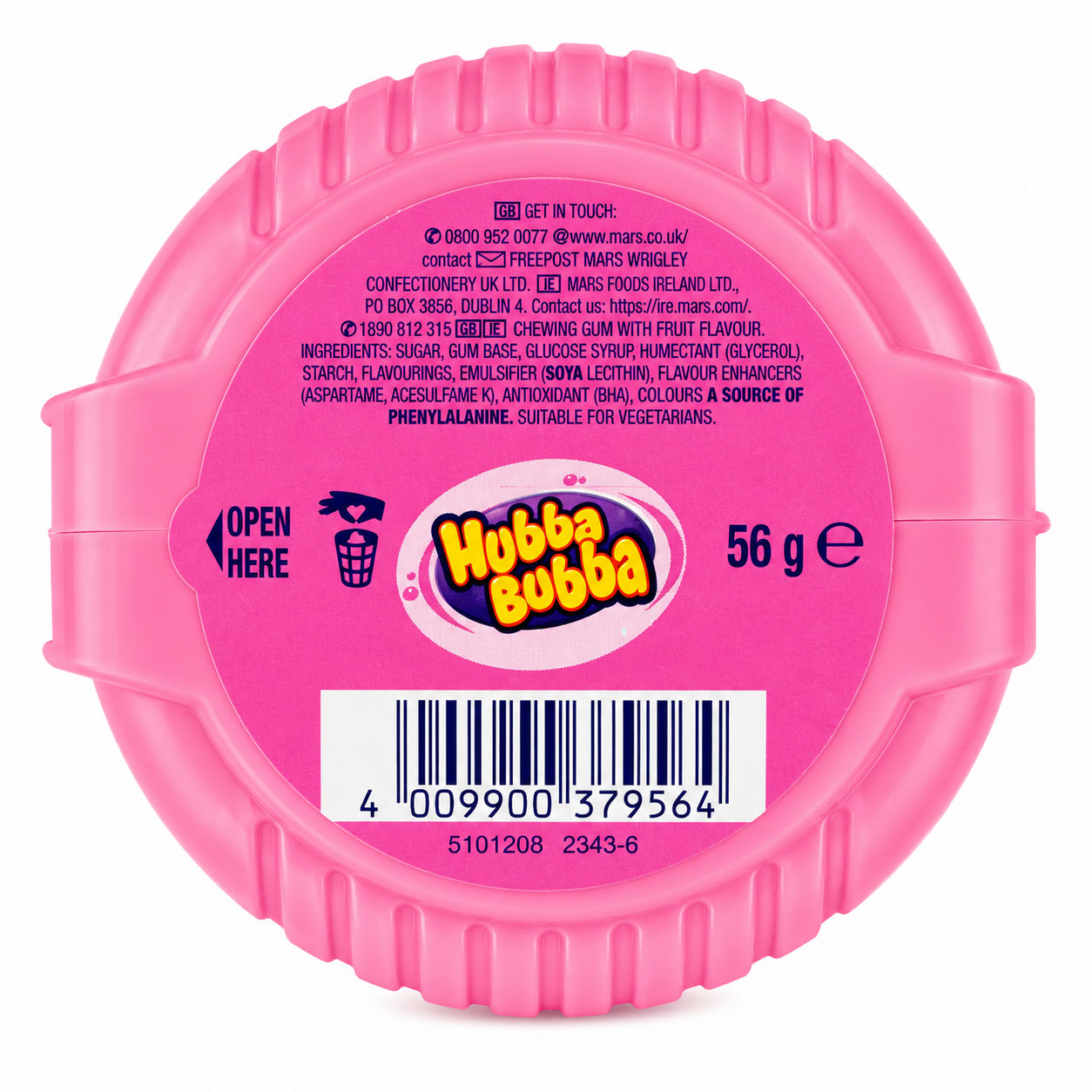 Hubba Bubba Tape Fancy Fruit Chewing Gum 56gm Imported From USA/UK - Nosh Products