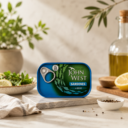 John West Sardine In Brine 120gm Imported From UK - Nosh Products