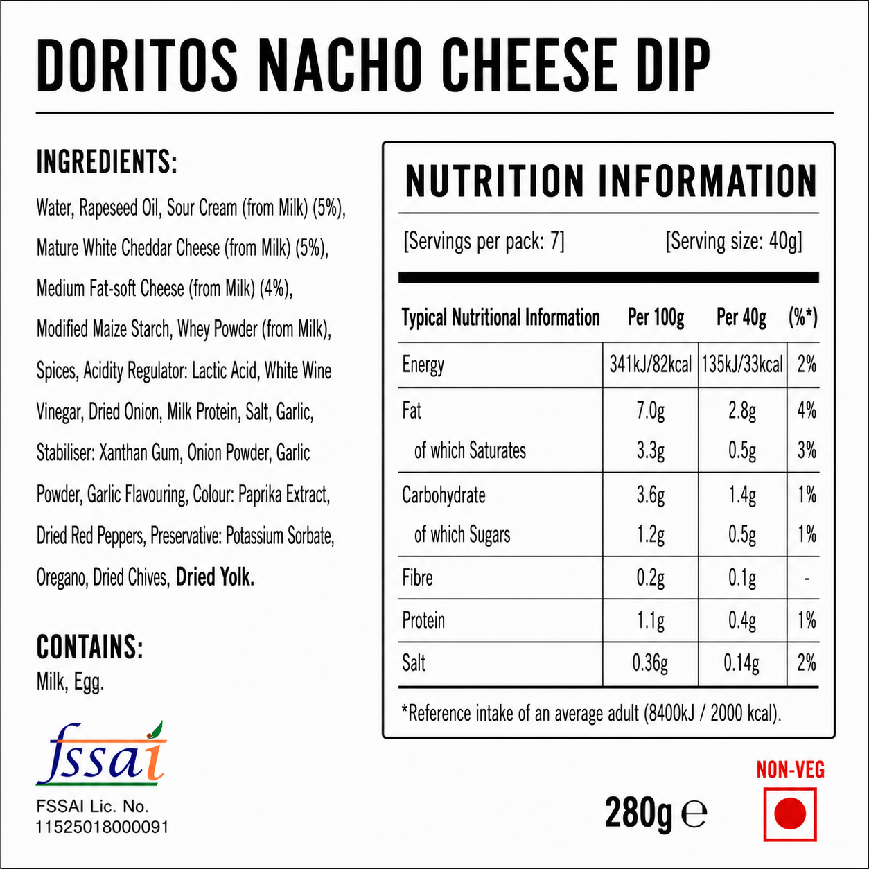 Doritos Nacho Cheese Dip 280gm Imported From USA - Nosh Products