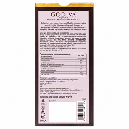 Godiva 72% Dark Chocolate 90gm Imported From Switzerland