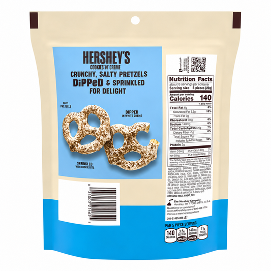 Hershey Dipped Pretzel Cookies And Cream 240gm Imported From USA