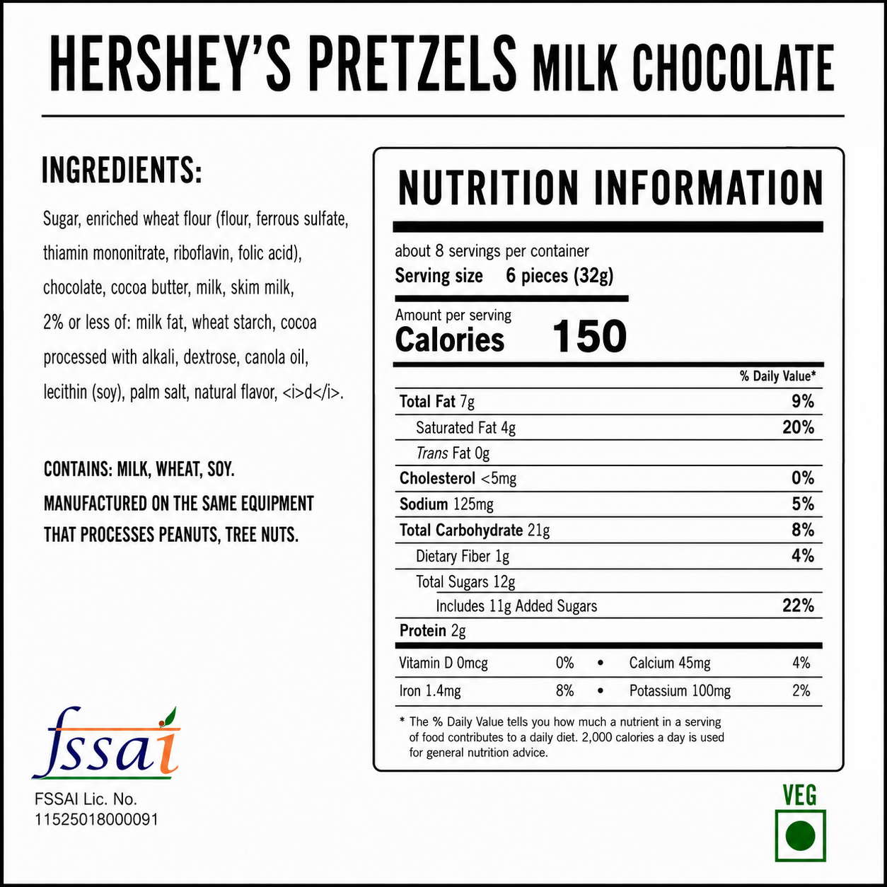 Hershey Dipped Pretzel Milk Chocolate 240gm  Imported From USA