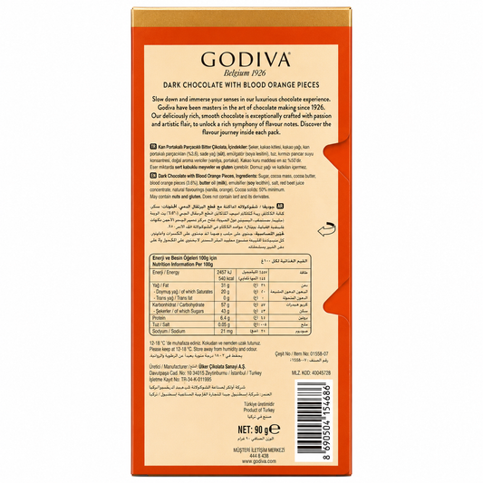 Godiva Blood Orange Chocolate 90gm Imported From Switzerland