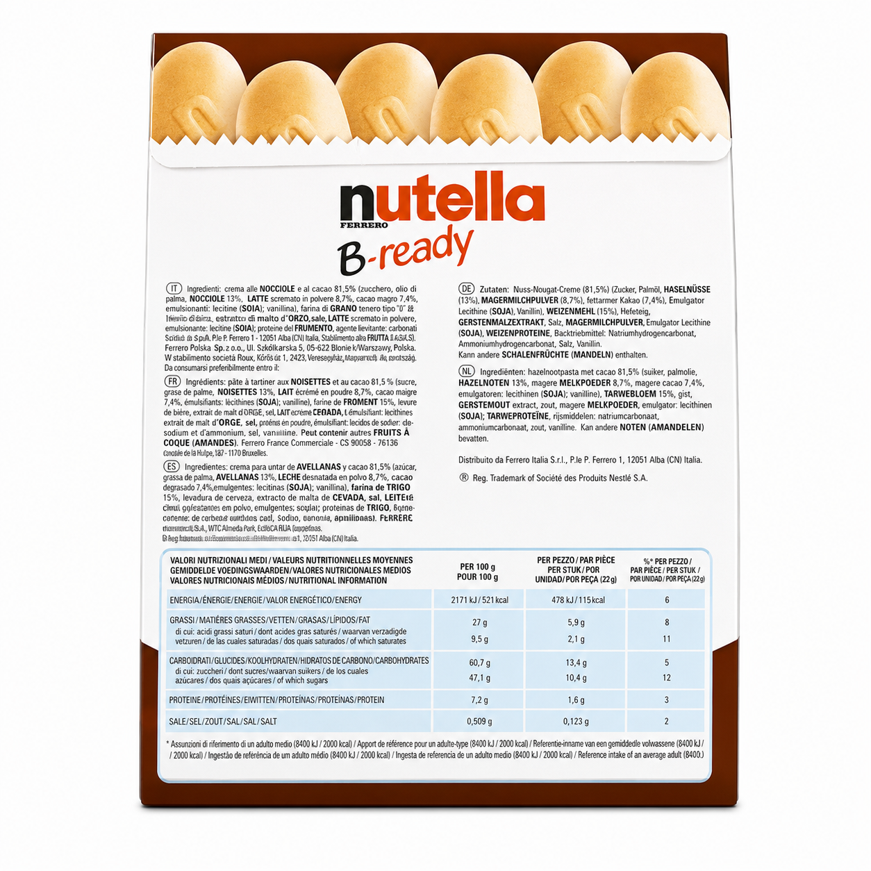 Nutella Bready 132gm Imported From USA/Europe - Nosh Products