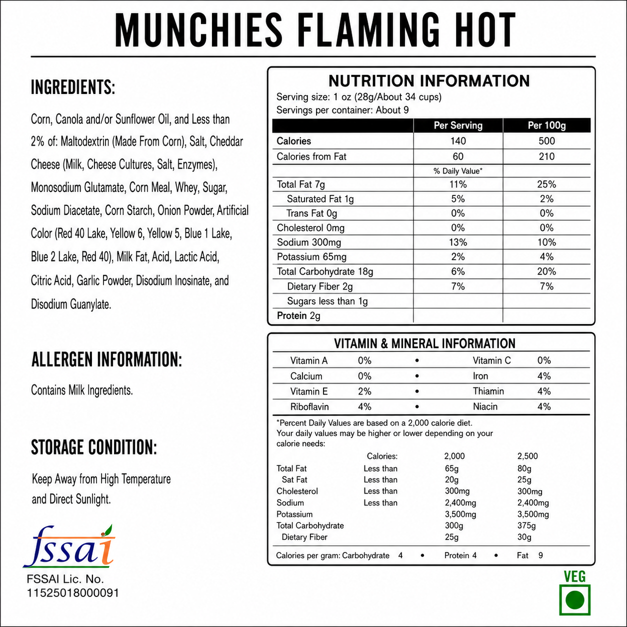 Munchies Flaming Hot 262gm Imported From USA