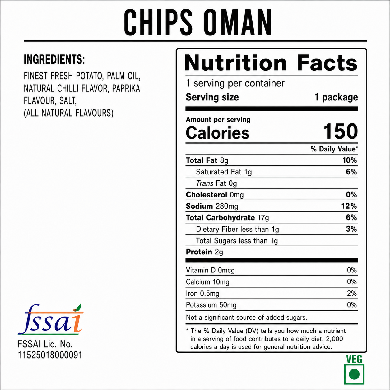Chips Oman 37gm Imported From UAE