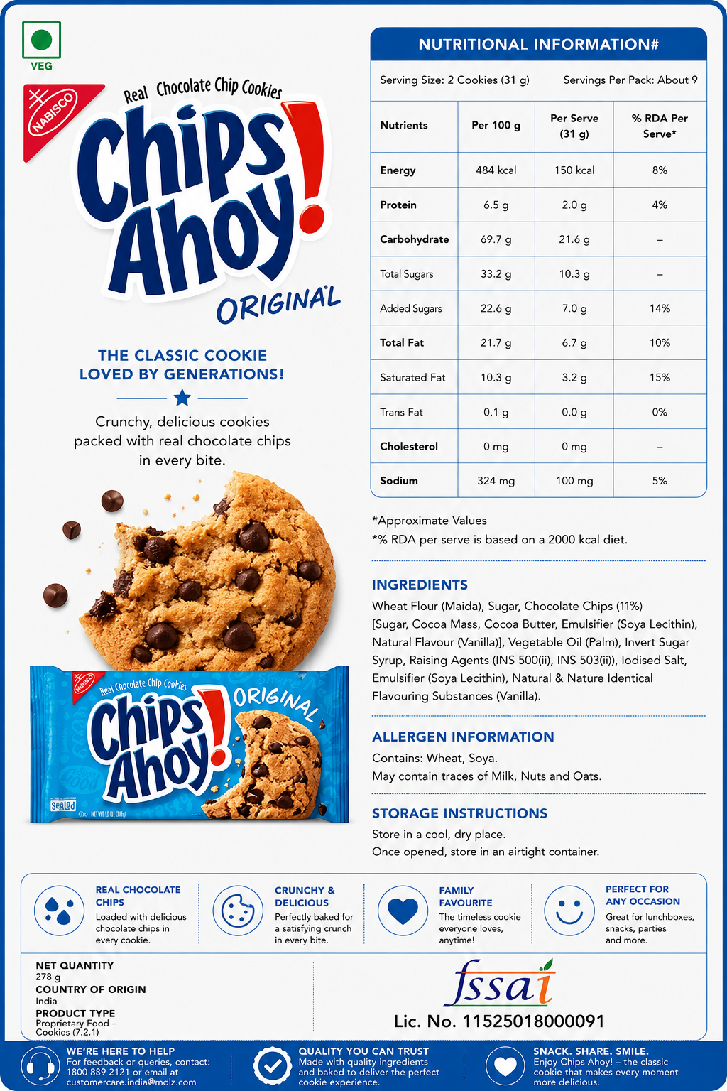 Chips Ahoy Original Cookies 368gm Imported From USA