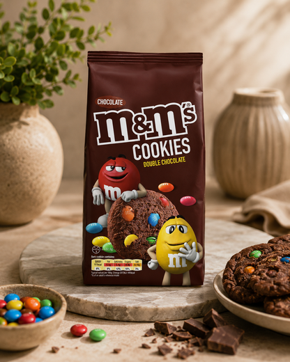 M&M Double Chocolate Cookies 180gm Imported From UK - Nosh Products