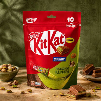 Kit Kat Pistachio Kunafa Limited Edition Chocolate 166gm Imported From UAE - Nosh Products