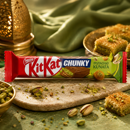 Kit Kat Chunky Pistachio Kunafa Chocolate (Pack of 24) Imported From UAE - Nosh Products