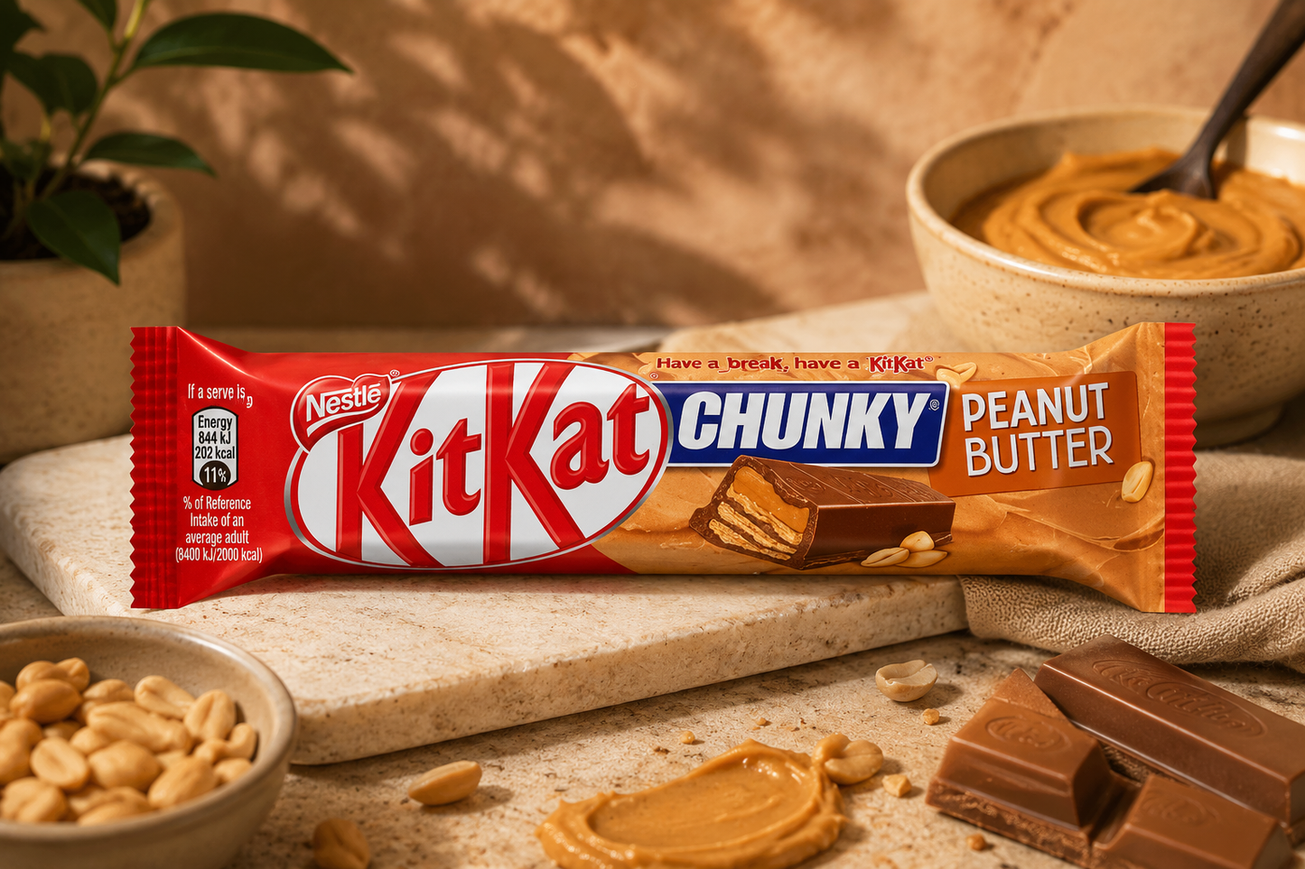 Kit Kat Chunky Peanut Butter Chocolate Pack Of 6 Imported From Europe - Nosh Products