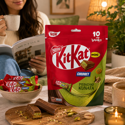 Kit Kat Pistachio Kunafa Limited Edition Chocolate 166gm Imported From UAE - Nosh Products