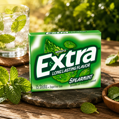 Extra Gum Spearmint Chewing Gum Imported From USA