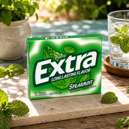 Extra Gum Spearmint Chewing Gum Imported From USA