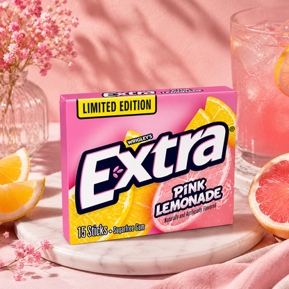 Extra Gum Pink Lemonade Chewing Gum Imported From USA