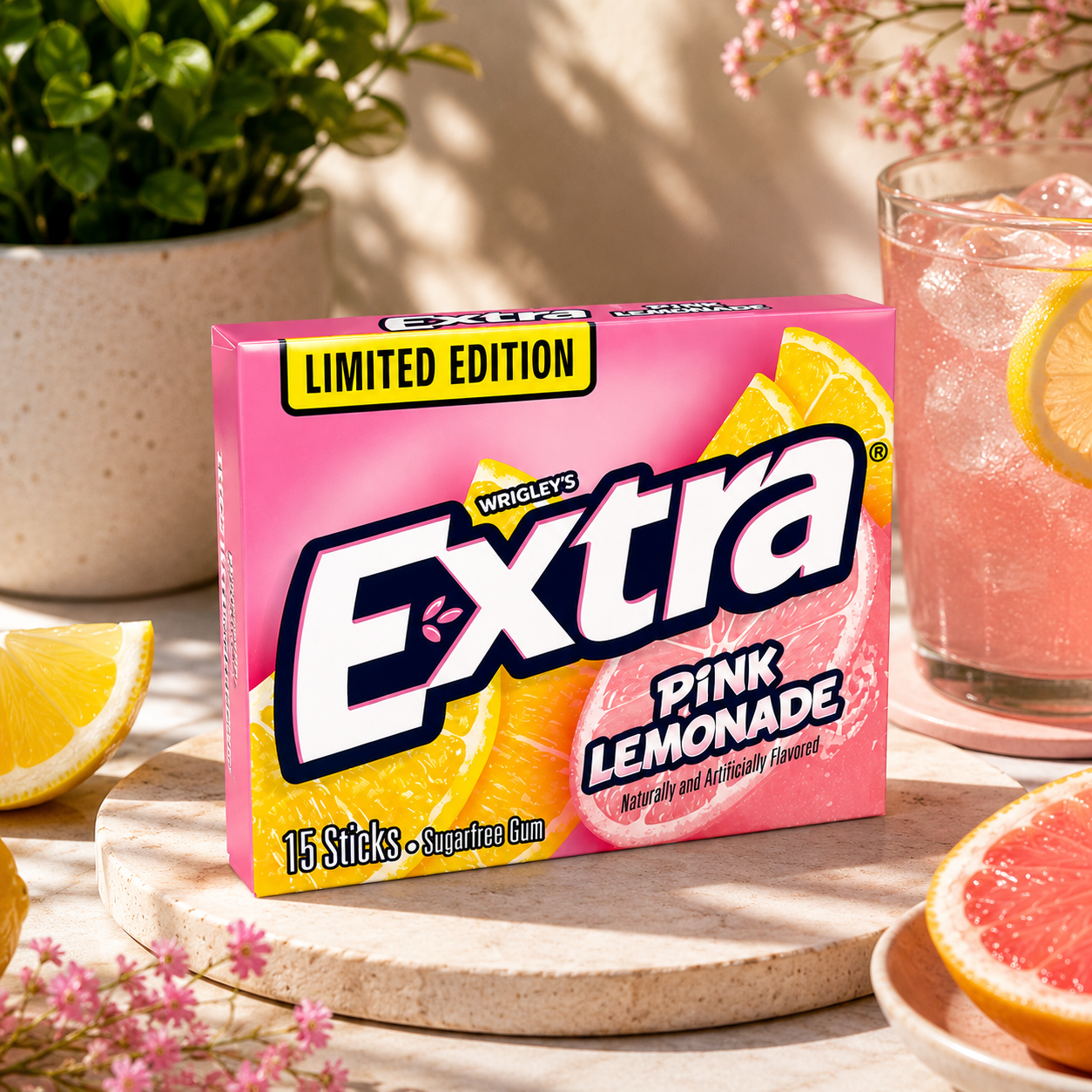 Extra Gum Pink Lemonade Chewing Gum Imported From USA