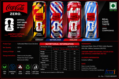 Fifa Edition 2026 Coke Zero 320ml - Nosh Products
